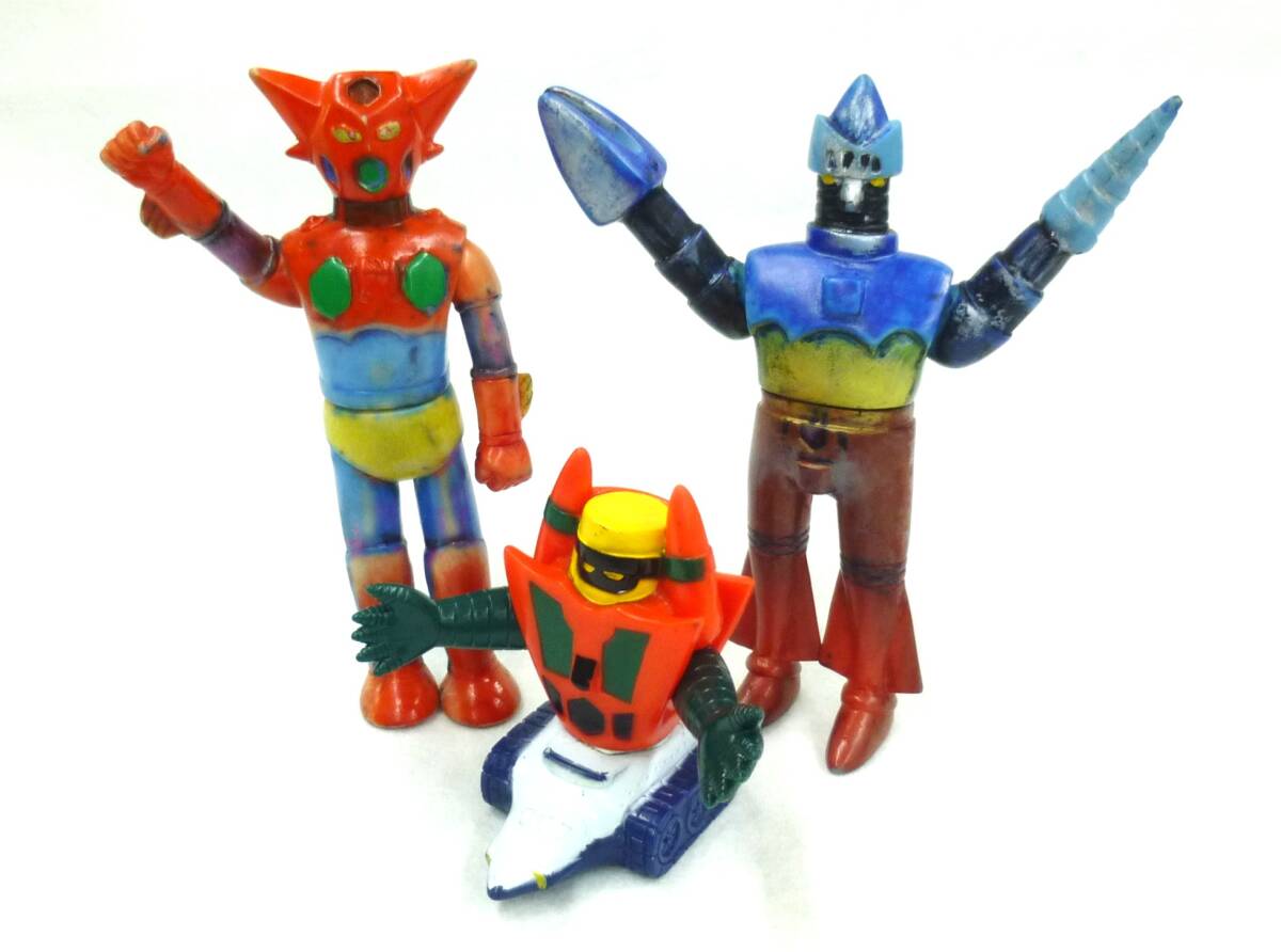 当時物 無版権 ゲッターロボ 3体セット（パチソフビ ゲッター1