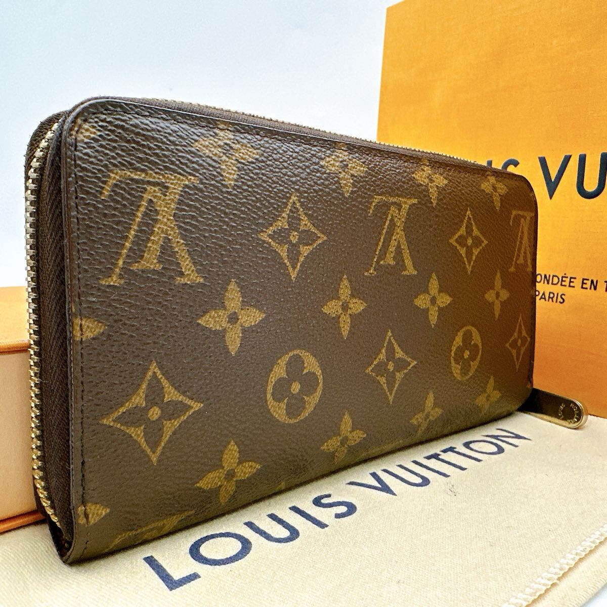 5646 極 LOUIS VUITTON ルイヴィトン モノグラム ジッピーウォレット ラウンドファスナー 長財布 ウォレット M60017 ...