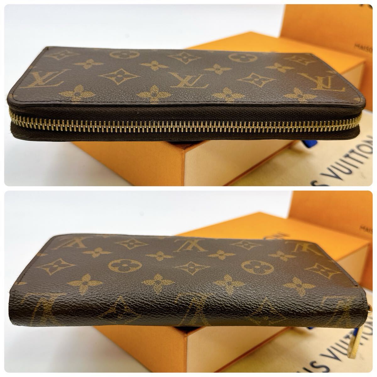 5646 極 LOUIS VUITTON ルイヴィトン モノグラム ジッピーウォレット ラウンドファスナー 長財布 ウォレット M60017 ...
