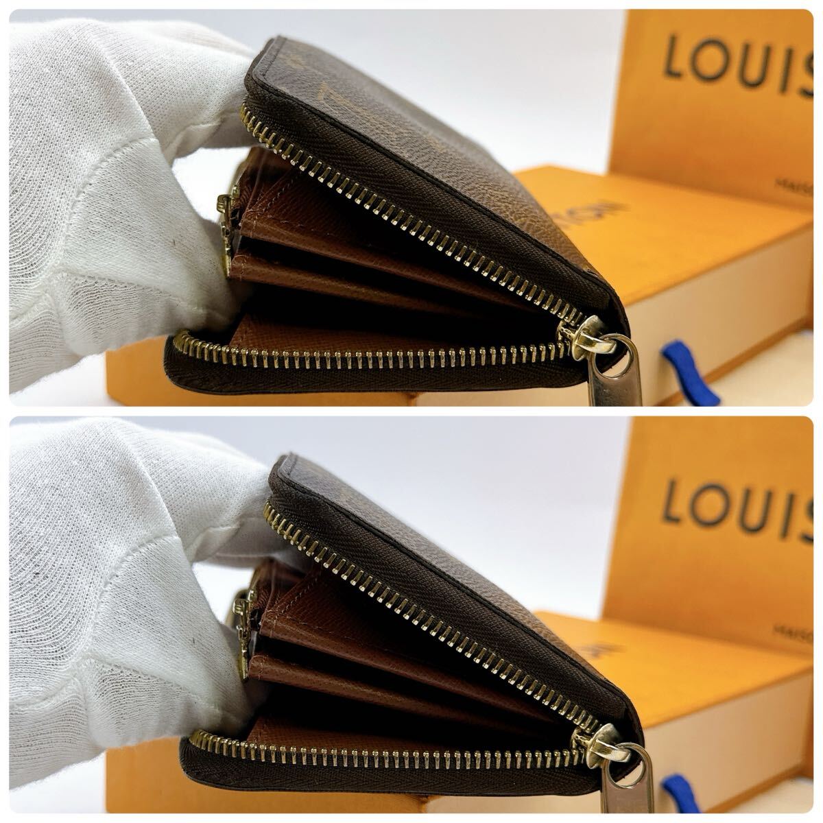 5646 極 LOUIS VUITTON ルイヴィトン モノグラム ジッピーウォレット ラウンドファスナー 長財布 ウォレット M60017 ...