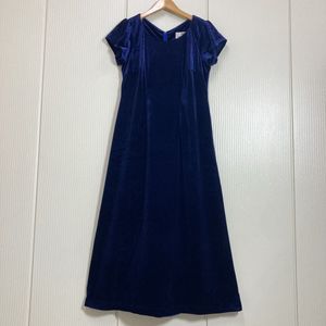 259 FANCY DRESS ベロア ドレス ワンピース ストレッチ ダークパープル 発表会 イベント