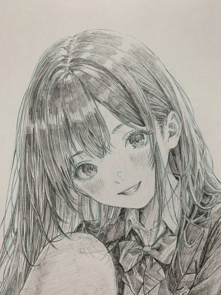 手描きオリジナルイラスト アニメ 創作 キャラクター ハイソックス