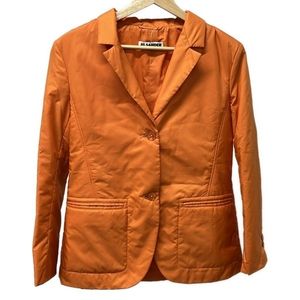 ジルサンダー JILSANDER サイズ36 S - オレンジ レディース 長袖/中綿/秋/冬 美品 ジャケ