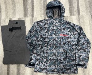 希少★中古美品★メガバスジャケット上下セット★Mサイズ レインウェア レインスーツ セ