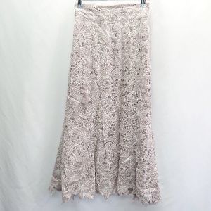 ◇ natural couture ナチュラルクチュール 花 レース ロング丈 フレア スカート サイズS