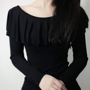 M 長袖 着心地抜群どんな パウスカート にも似合う ヘビロテ確定フリルトップス　フラダ