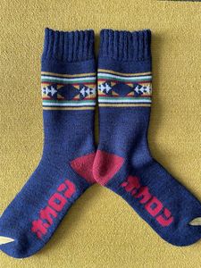 新品！25～27cm コールマン刺繍　ホカロン　パイルソックス　靴下　ネイビー　ノースフェ