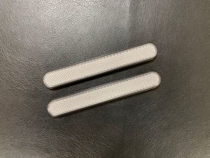 反射板 リフレクター リア シルバー サイドバッグ 銀 追突防止用途 フロントフォーク 車