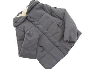 AIGLE エーグル ボリュームカラー ジップアップ ダウン ジャケット sizeS/グレー ◆■ ☆