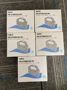 純正未使用★NEC PR-D700XX2-01 ロングライフインクリボンカートリッジ 黒 5点★T4181