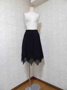 ☆ レディース　社交ダンス　ダンス 　ダンス衣装　スカート　フレアースカート　黒　イ