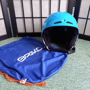 ♪B505 BRIKO スキー スノーボード用ヘルメット ブルー Mサイズ 54～58cm スポーツ用品