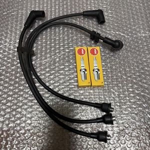 ダイハツ　フェローＬ37 プラグコード中古　新品プラグセット