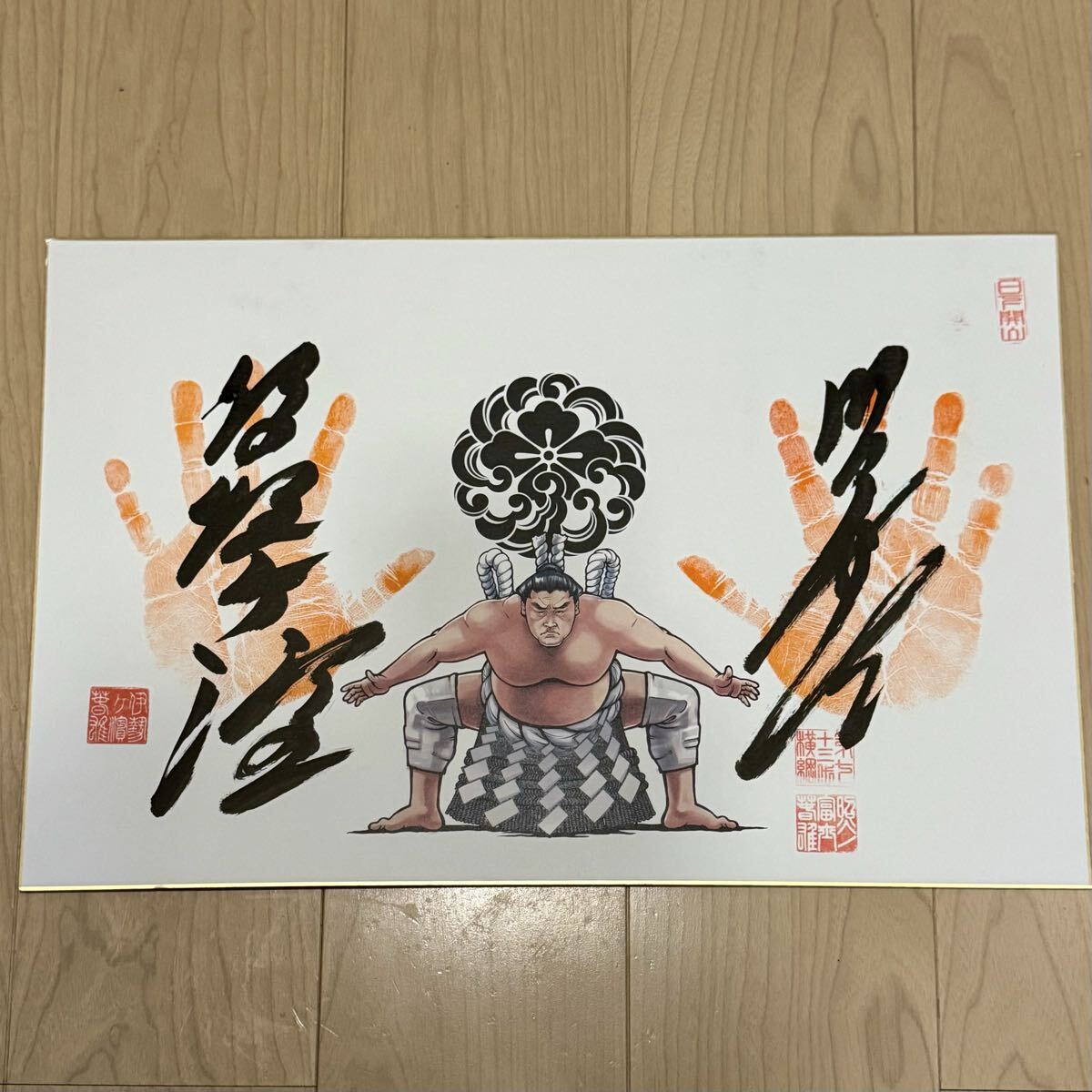 希少 レア 相撲 玉の海 手形サイン 色紙 【公式通販】