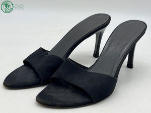 CB0701466　▲ GUCCI グッチ ヒールサンダル ミュールサンダル ブラック サイズ 35 C レ