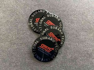 スバル SUBARU STI 自動車センターホイールキャップステッカー 直径56.5mm 4枚セット ア