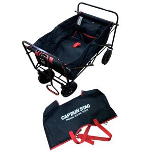 1円スタートキャプテンスタッグ 4輪 キャリー ワゴン M-1709 耐荷重80kg 折りたたみ 収納