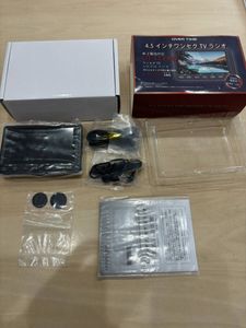 【O-3269】1円スタート OVER TIME 4.5インチワンセグ TVラジオ AM/FM OT-1TV45S 単3電池