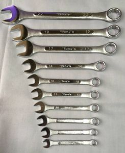 Pony コンビネーションレンチ　22，19，17，14，12，11，10，9，8，7mm　10本