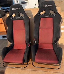 RECARO SR-7 SK100 レカロシート セミバケ レッド ブラック SR7 赤 黒　右左セット　レー