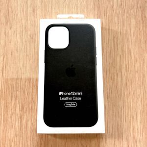 ★新品★ Apple アップル 純正 iPhone 12 mini レザーケース・ブラック 292B47