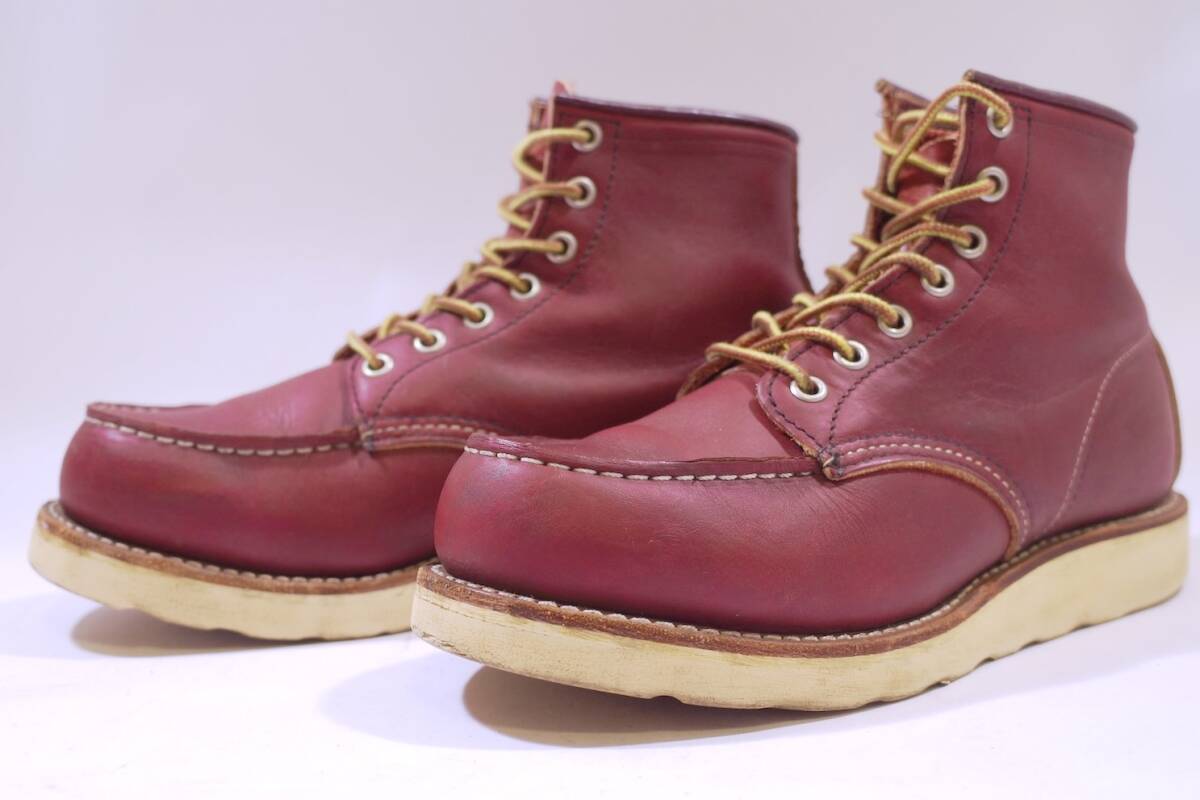 極上革質 REDWING 四角犬タグ/99年製オリジナル 初期 8875 6.5E 赤みの