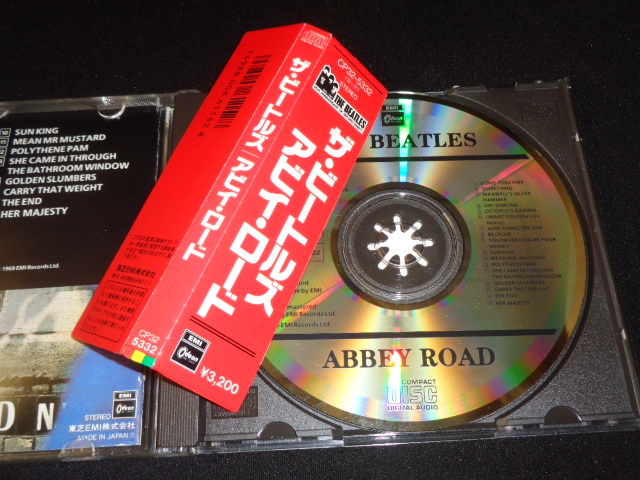 ビートルズ「アビー・ロード」（CP32－5332/2500円税無）角丸帯付CD