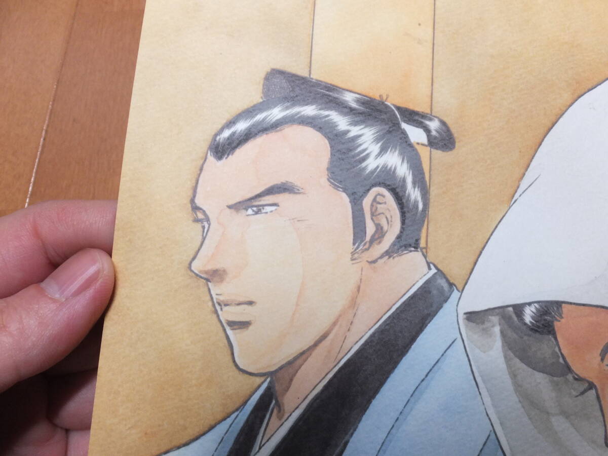 池波正太郎　色紙 真作！大島やすいち！肉筆原画！剣客商売！サインもあり！池波正太郎