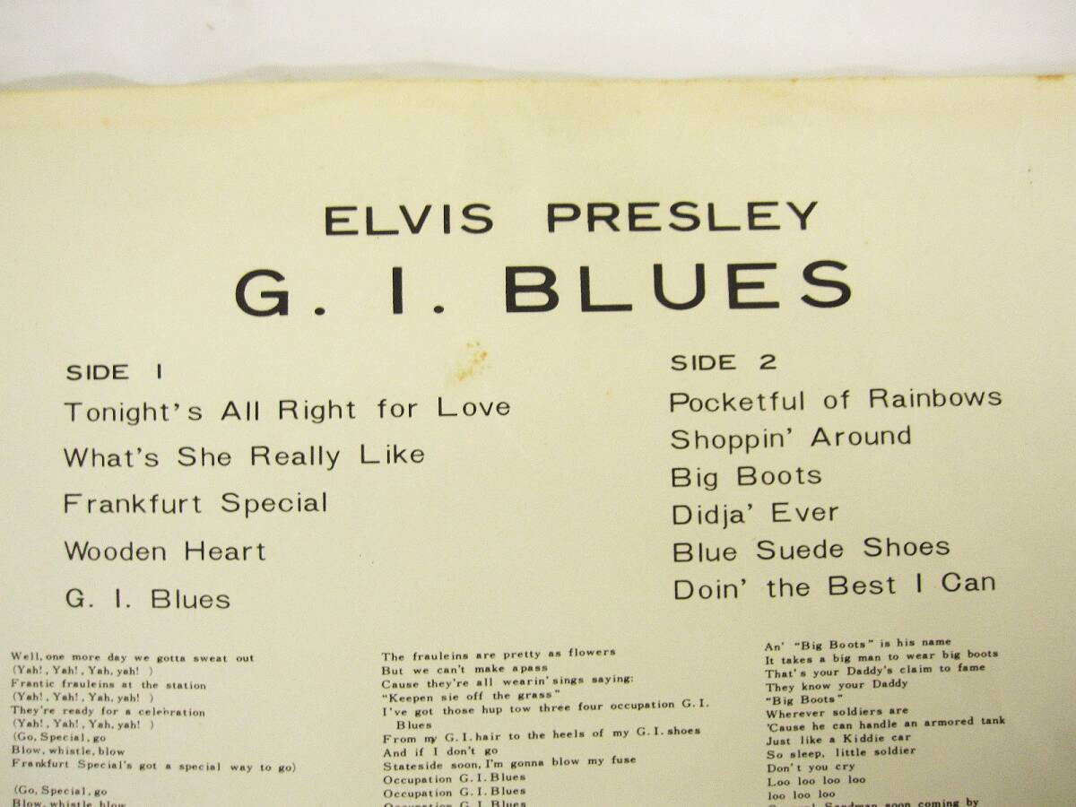 LP レコード ELVIS PRESLEY エルヴィス・プレスリー G.I.BLUES VICTOR