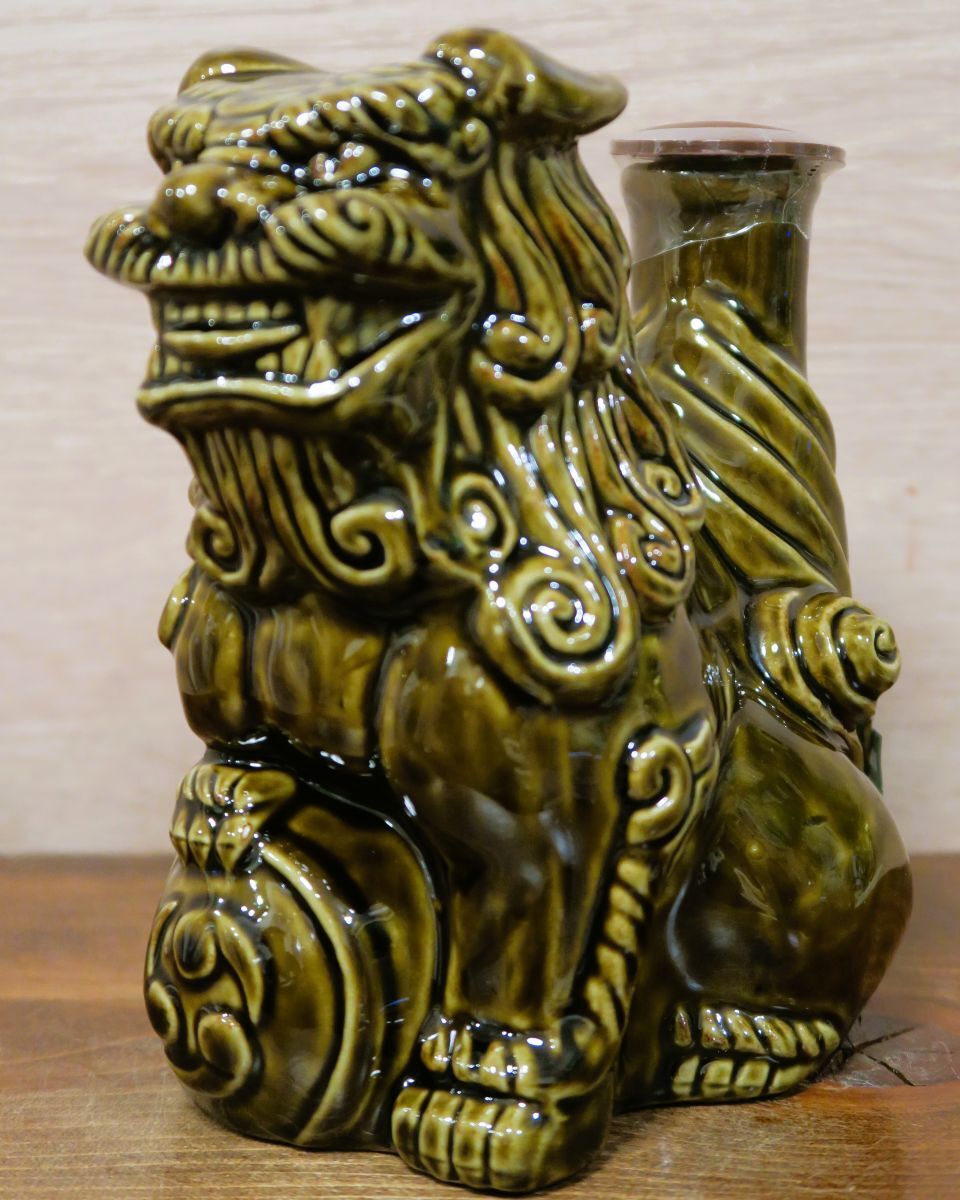 沖縄特産 琉球泡盛『久米仙』540ml 30度 16年古酒以上 シーサー陶器