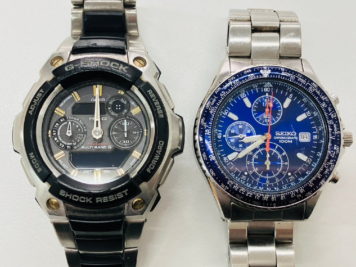 2点まとめ】メンズ腕時計 SEIKO セイコー 7T92-0CF0 パイロット クロノ 
