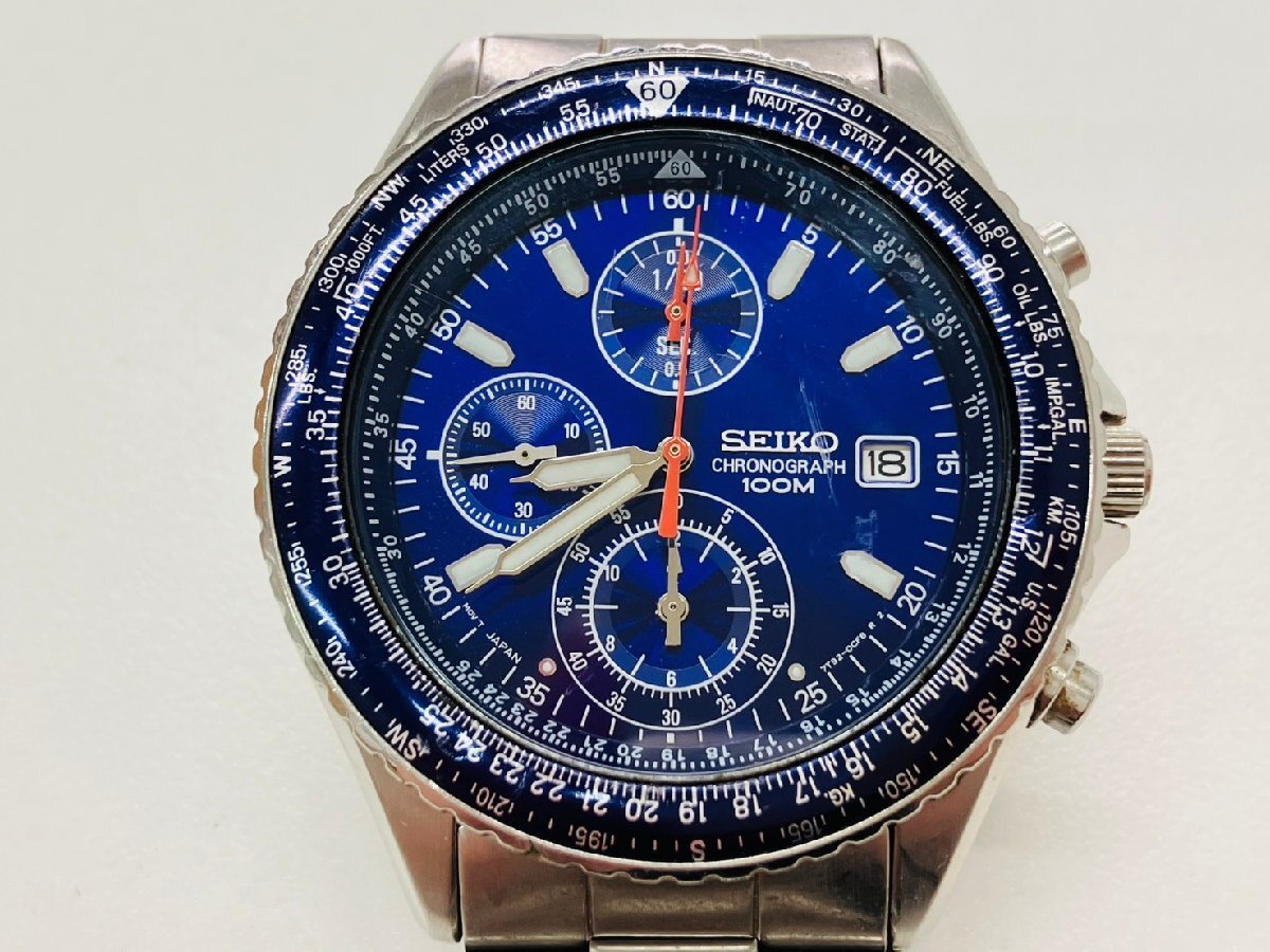 2点まとめ】メンズ腕時計 SEIKO セイコー 7T92-0CF0 パイロット クロノ 