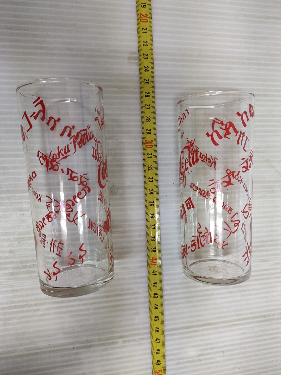 ヴィンテージ 当時物 コカコーラ グラス ワールドグラス 多言語表記