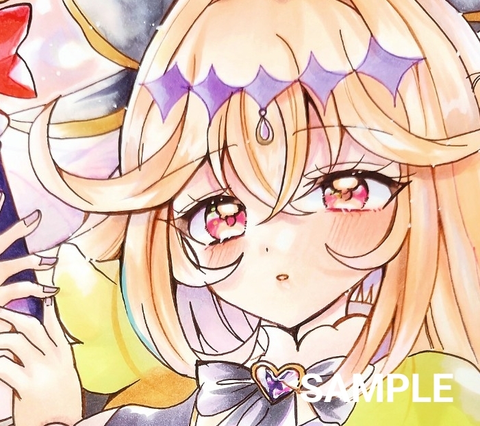 同人手描きイラスト 名探偵プリキュア キュアアルカナシャドウ 原画