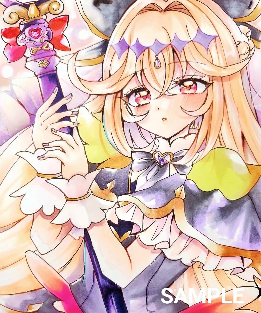 同人手描きイラスト 名探偵プリキュア キュアアルカナシャドウ 原画