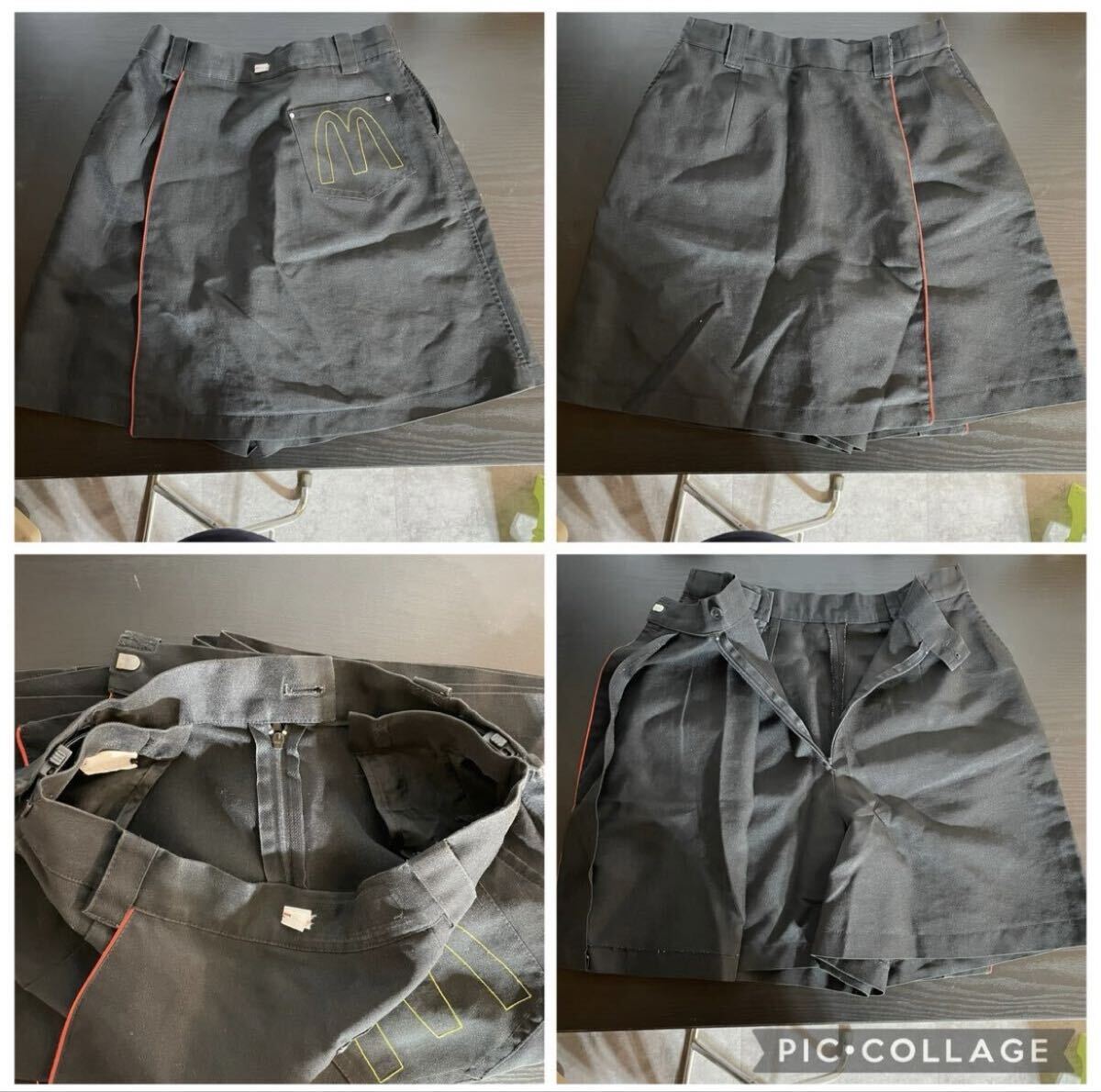 TA616 希少 マクドナルド 制服 セット シャツ L LL パンツ エプロン