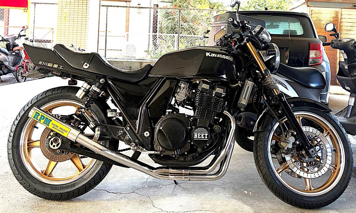 JWL車検対応 ZRX400 タイヤ付 キャストホイール ゴールドシックス/金