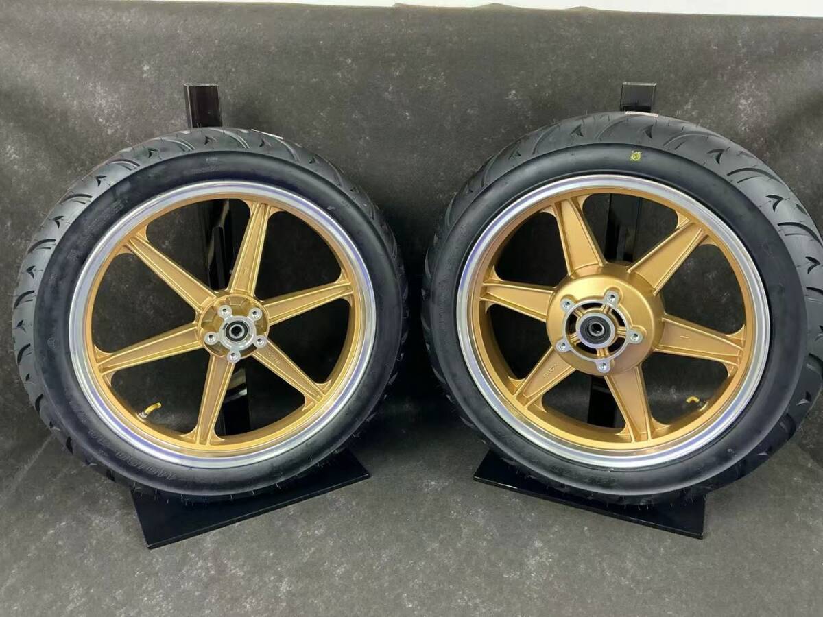 JWL車検対応 ZRX400 タイヤ付 キャストホイール ゴールドシックス/金