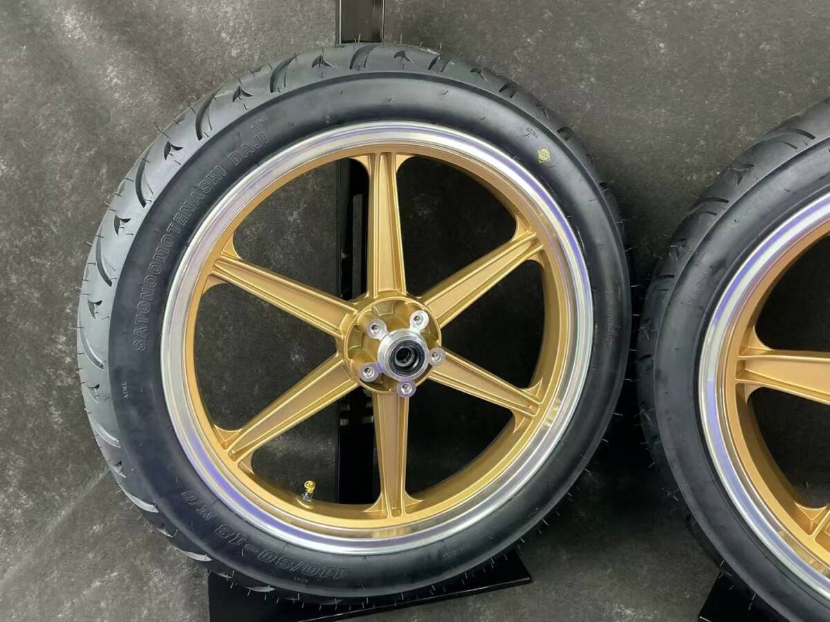 JWL車検対応 ZRX400 タイヤ付 キャストホイール ゴールドシックス/金