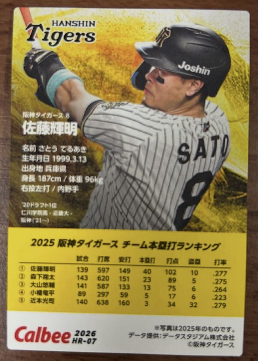 2026年 第1弾 銀箔サイン入りチーム本塁打王カード プロ野球チップス