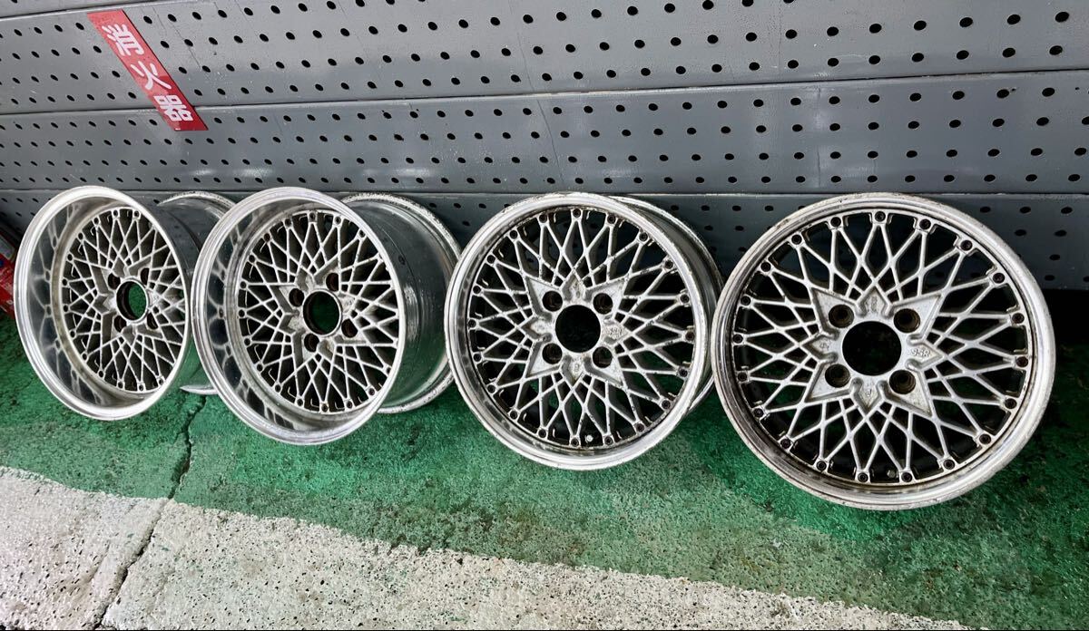 当時物 SSR メッシュ 15インチ 4本 PCD114.3 4穴 7J+25 / 8.5J+20