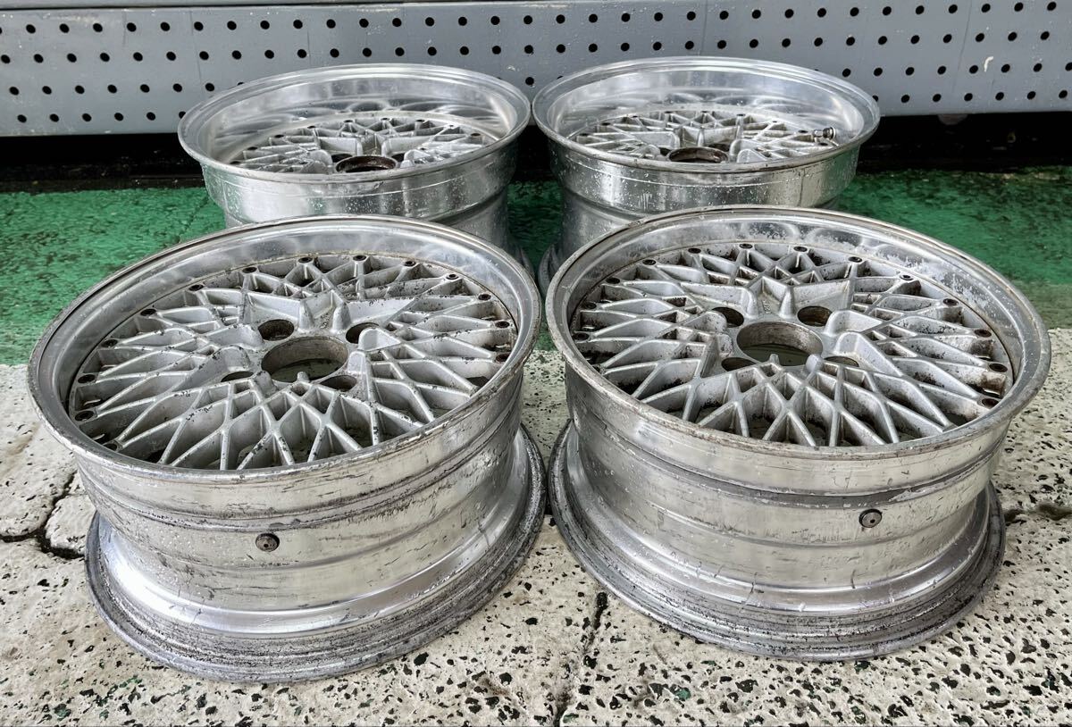 当時物 SSR メッシュ 15インチ 4本 PCD114.3 4穴 7J+25 / 8.5J+20