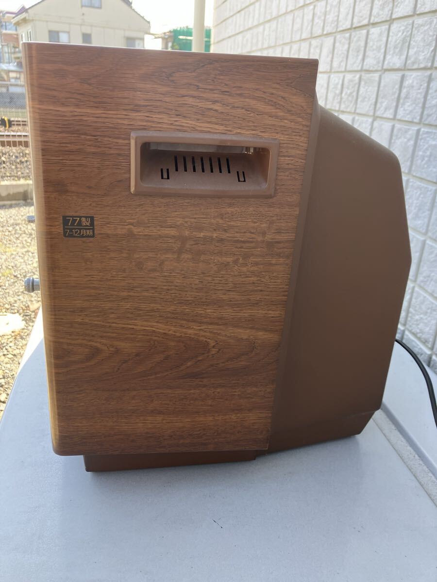 見て見てー！昭和レトロ◇ナショナル1977年製木目調ブラウン管テレビ14