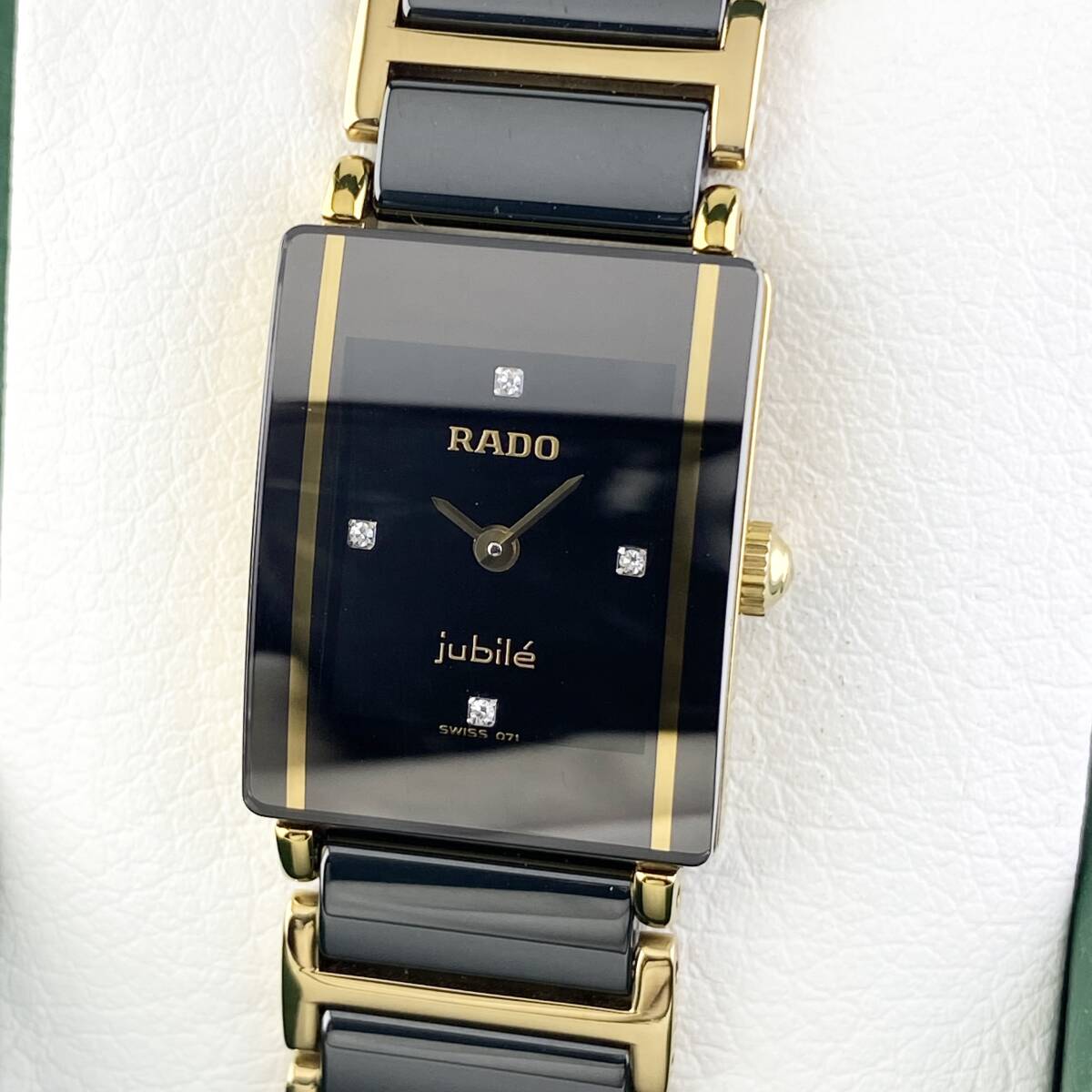 【稼働/新品電池】ラドー　ジュビリー　4P ダイヤ　黒文字盤　腕時計　レディース 1円〜】RADO ラドー 腕時計 レディース 153.0383.3 JUBILE ジュビリー