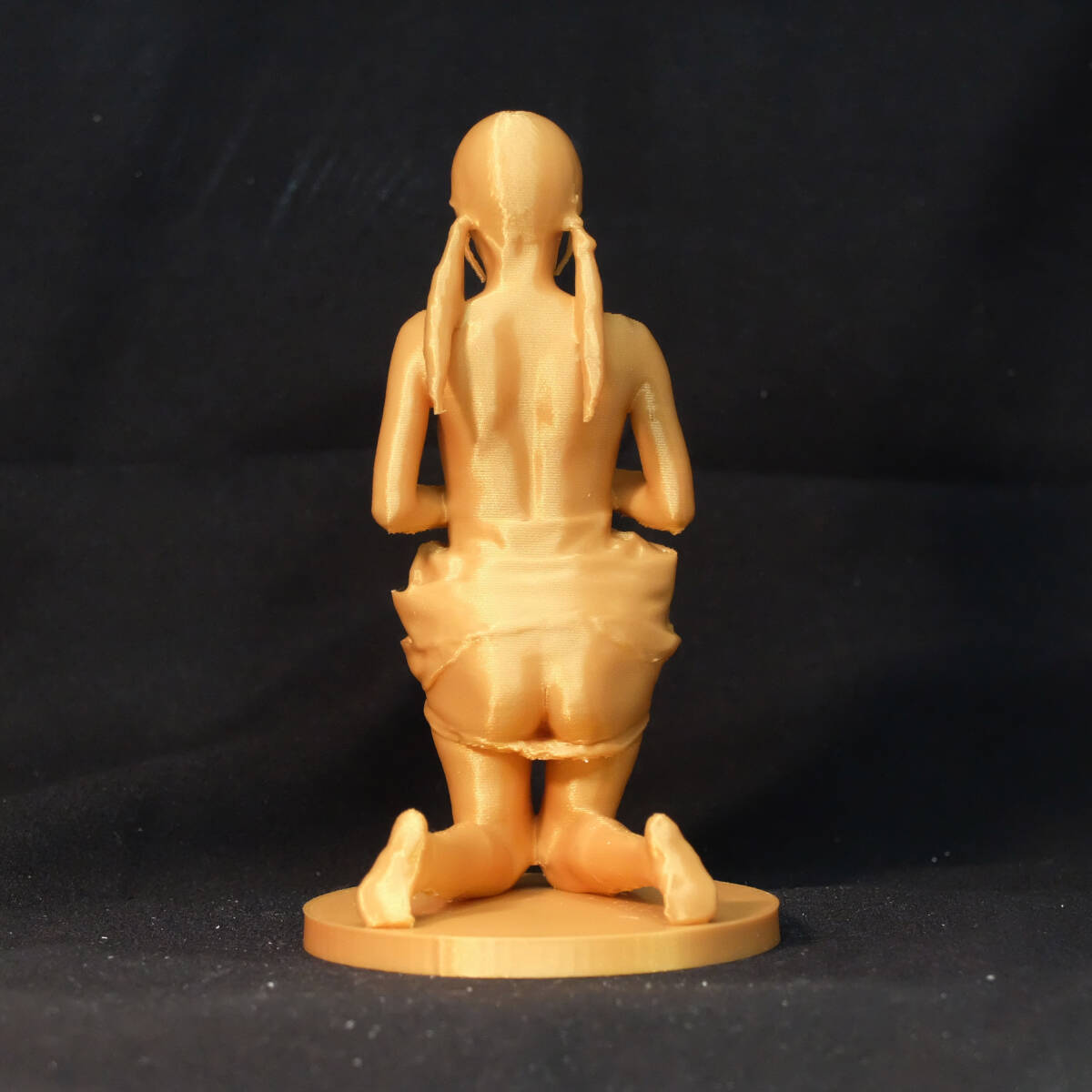 3Dプリント アートオブジェ 西洋彫刻風 女性像 フィギュア ゴールドPLA