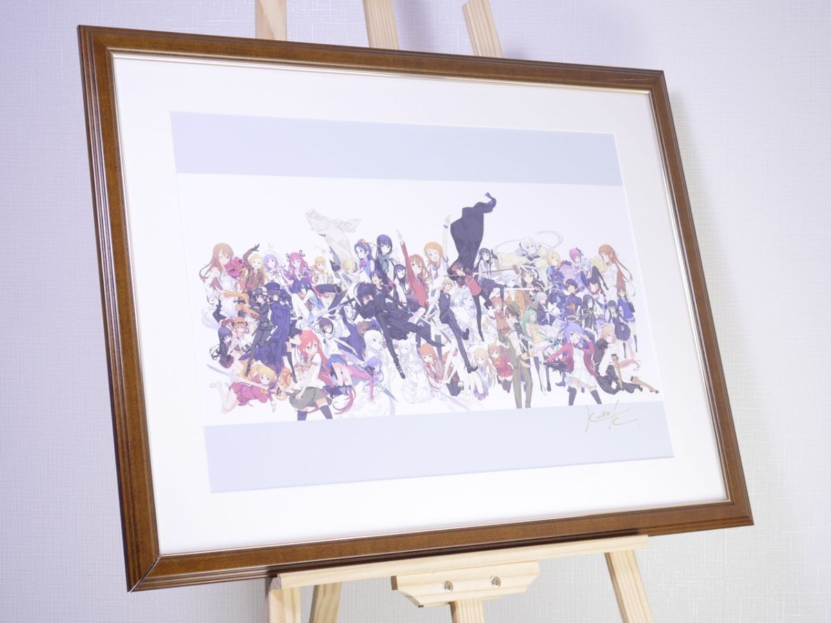 黒星紅白　直筆サイン入り　アートグラフ　新品未使用 黒星紅白 直筆サイン入 複製原画 大電撃文庫展 人気キャラクター集合