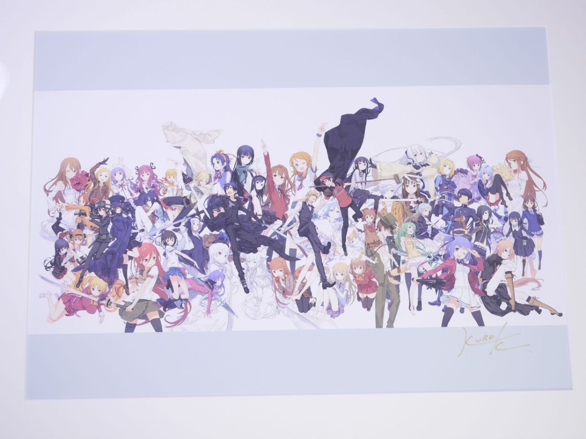 黒星紅白　直筆サイン入り　アートグラフ　新品未使用 黒星紅白 直筆サイン入 複製原画 大電撃文庫展 人気キャラクター集合