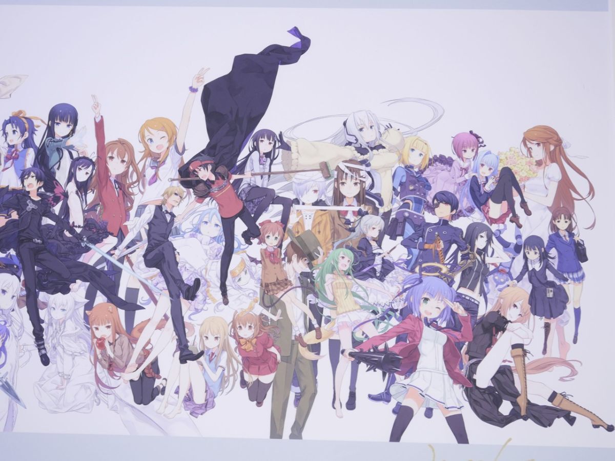黒星紅白 直筆サイン入 複製原画 大電撃文庫展 人気キャラクター集合