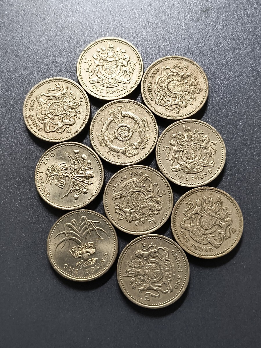 イギリス 旧1ポンド 90枚 まとめ 外国 古銭 イギリス1ポンド硬貨の値段と価格推移は？｜3件の売買データから