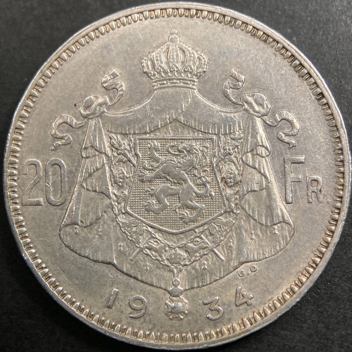 C440　1931年 20フラン硬貨 ベルギー ベルギー20フランの値段と価格推移は？｜2件の売買データからベルギー